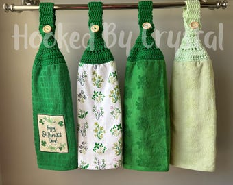 St. Patrick's Day Hanging Dishtowels - Holiday Hanging Dishtowel - Hanging Dishtowel