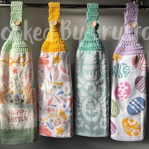 Easter Hanging Dishtowel - Bunny Hanging Dishtowel - Hanging Dishtowel