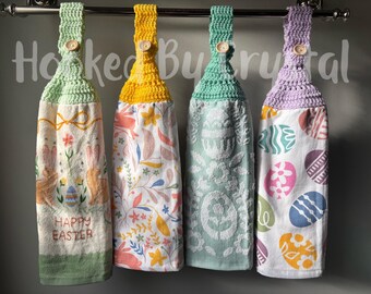 Easter Hanging Dishtowel - Bunny Hanging Dishtowel - Hanging Dishtowel