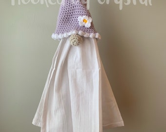Spring Gnome Towel Topper - Spring Gnome Hanging Dishtowel - Spring Hanging Dishtowel - Hanging Dishtowel - Gnome Towel Topper