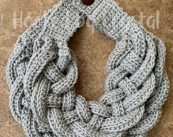 Braided Cowl Scarf - Braided Cowl - Handmade Cowl - Handmade Scarf - Winter Accessories - Winter Scarf - Cowl Scarf