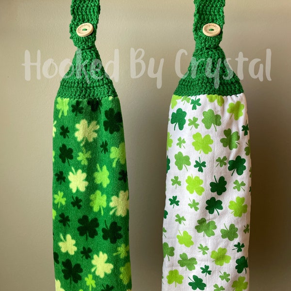 St. Patrick's Day Hanging Dishtowels - Holiday Hanging Dishtowel - Hanging Dishtowel
