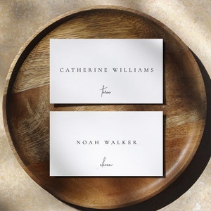 Modern Wedding Place Cards, Wedding Name Cards, Escort Cards, Editable Place Card Template Download, Printable Place Cards - Claire