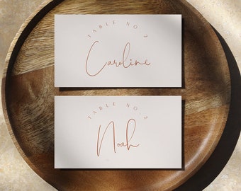 Modern Wedding Place Cards Template, Bohemian Place Cards Template, Arch Wedding Name Cards, Terracotta Wedding Place Cards - Chloe