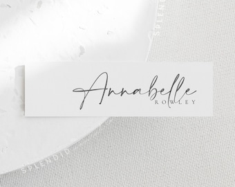 Modern Place Cards Template, Wedding Place Cards, Editable Name Cards, Place Cards for Wedding Reception, Guest Name Tags for Menus - Celine