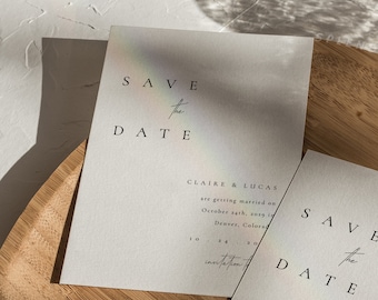 Wedding Save The Date Card Template, Save Our Date, Wedding Invitation - Claire