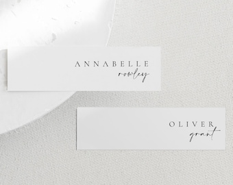 Plantilla elegante para tarjeta de lugar de boda: para maridar el menú (archivo digital) - Celine