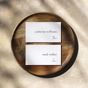 Simple Wedding Place Cards Template, Minimal Name Place Cards Wedding Template, Editable Place Cards, Modern Escort Cards - Mackenzie