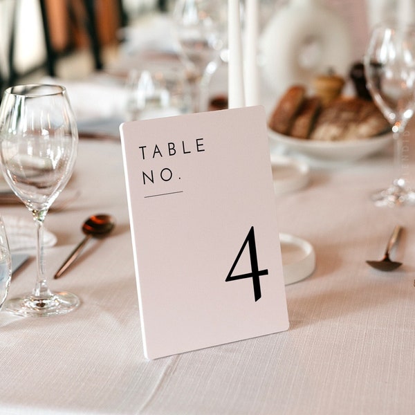 Moderne Tischnummern Vorlage, Minimale Tischnummern, Minimale Hochzeitstischnummern, druckbare Tischnummern, Moderne Hochzeitsvorlage - Liv