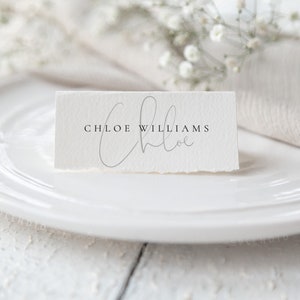 Moderne Tischkarte, Tented Hochzeit Tischkarte, Stehende Tischkarte, DIY Tischkarten, Printable Tischkarte Tented - Isla