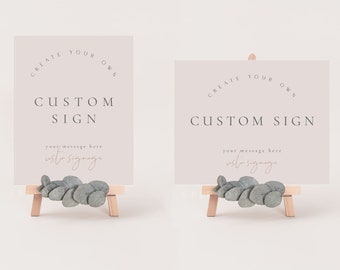 Custom Wedding Sign Template, Customizable Wedding Reception Sign, DIY Wedding Display, Personalized Event Signs, Printable Signage - Sophia