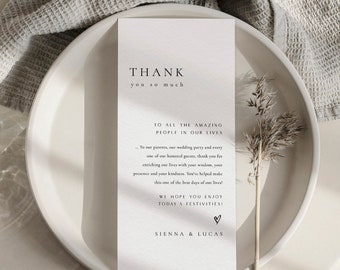 Minimalist Wedding Thank You Card Template: Editable Note (Digital) - Sienna