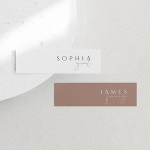 Marque-places pour mariage, marque-places rose poudré, marque-places pour mariage pour menu de réception, marque-places - Sophia