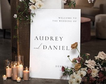 Modern Wedding Welcome Sign Template, Ceremony Reception Welcome Sign, Welcome Wedding Sign, Wedding Shower Welcome Sign - Audrey