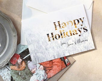 Christmas Card Template, Happy Holidays Photo Card, Christmas Photo Card, Holiday Card Template, Merry Christmas Cards, Winter Family Photo