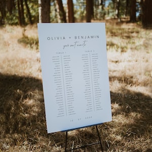 Sitzplan für die Hochzeit, Sitzplan für die Hochzeit, Sitzplan für die Hochzeit, Sitzplan für die Hochzeit, Sitzplan für die Hochzeit, minimalistischer Sitzplan - Liv