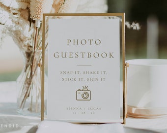 Wedding Signs Gold Foil Wedding Foiled Guestbook Sign Real Foil Polaroid Guestbook Gold Photo Guestbook Gold Wedding Sign