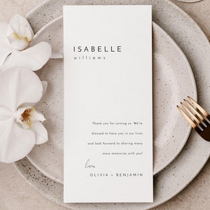 Modèle de carte de remerciement pour mariage, décoration de table de remerciement pour la réception, marque-places pour mariage imprimables, mot de remerciement personnalisé - Liv
