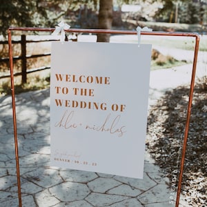 Terracotta Wedding Welcome Sign Template: Bohemian Ceremony Decor (Digital Download) - Chloe
