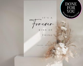 Custom Wedding Welcome Sign, PRINTED Welcome Sign for Easel and Display, Wedding Love Quote Sign - Celine