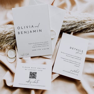 Minimalist Invitation with QR Code