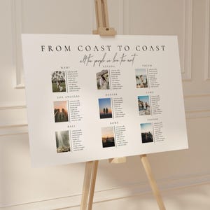 Hochzeitsfoto-Sitzplan Vorlage, Sitzplanschild für den Empfang, Sitzplanschild für das Hochzeitsfoto - Claire