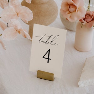 Wedding Table Numbers Template, Printable Table Numbers for Wedding, Elegant Table Numbers, Wedding Printables, Instant Download Audrey image 1