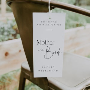 Wedding Reserved Seating Sign Template: Bridal Party & Family (Printable)