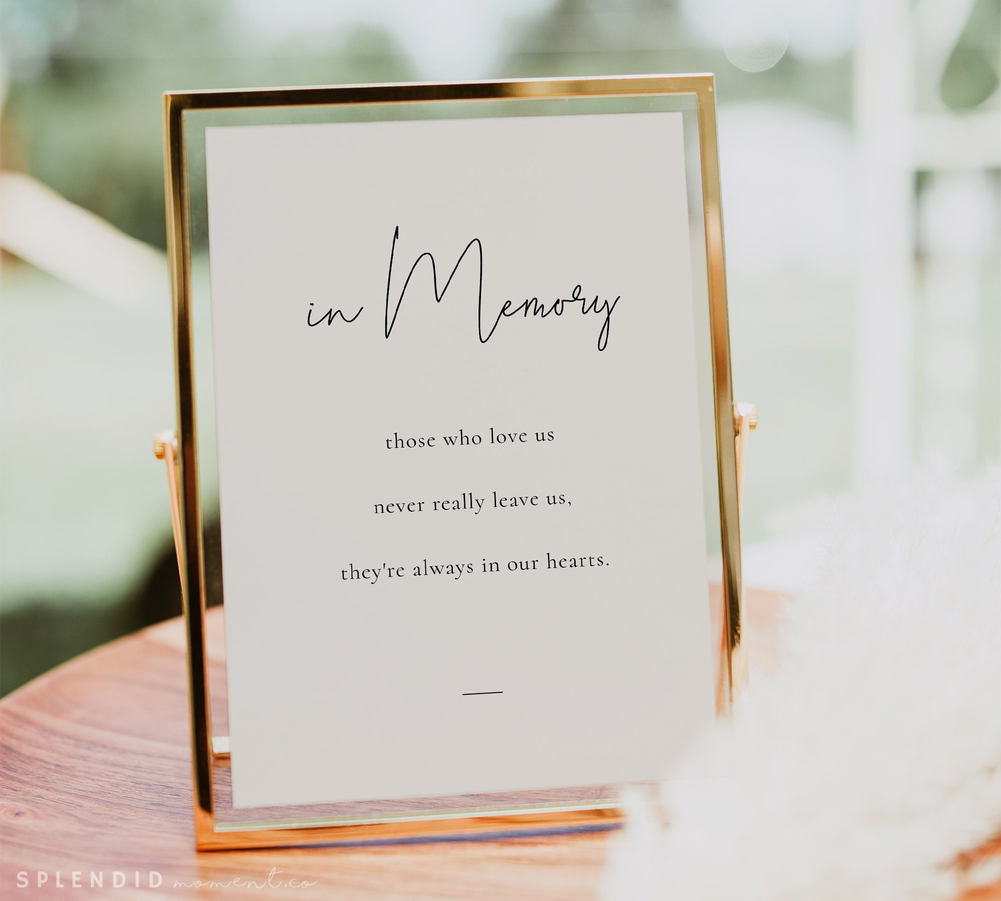 Minimal in Memory Wedding Sign Template Modern in Loving - Etsy