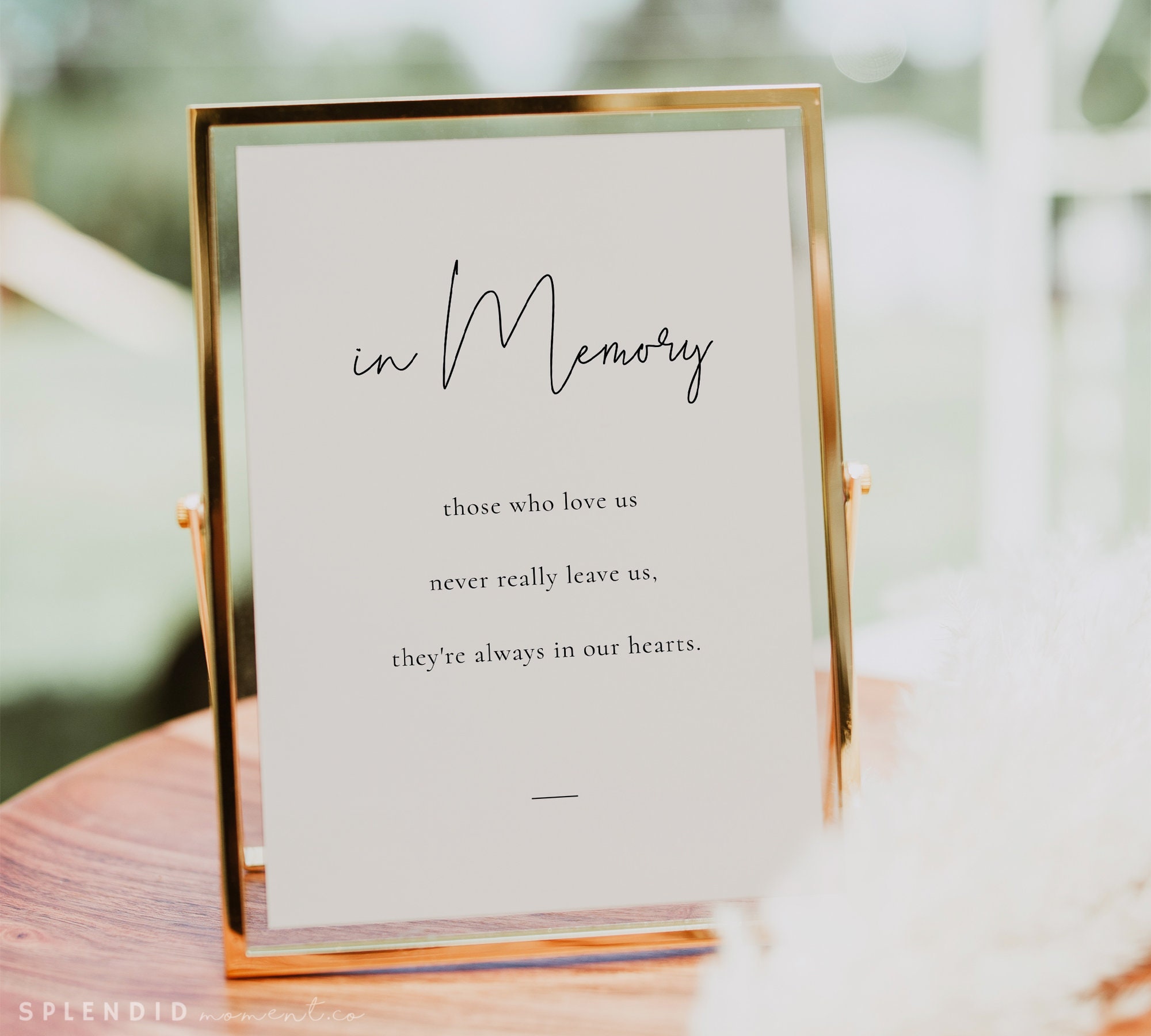 Minimal in Memory Wedding Sign Template Modern in Loving - Etsy