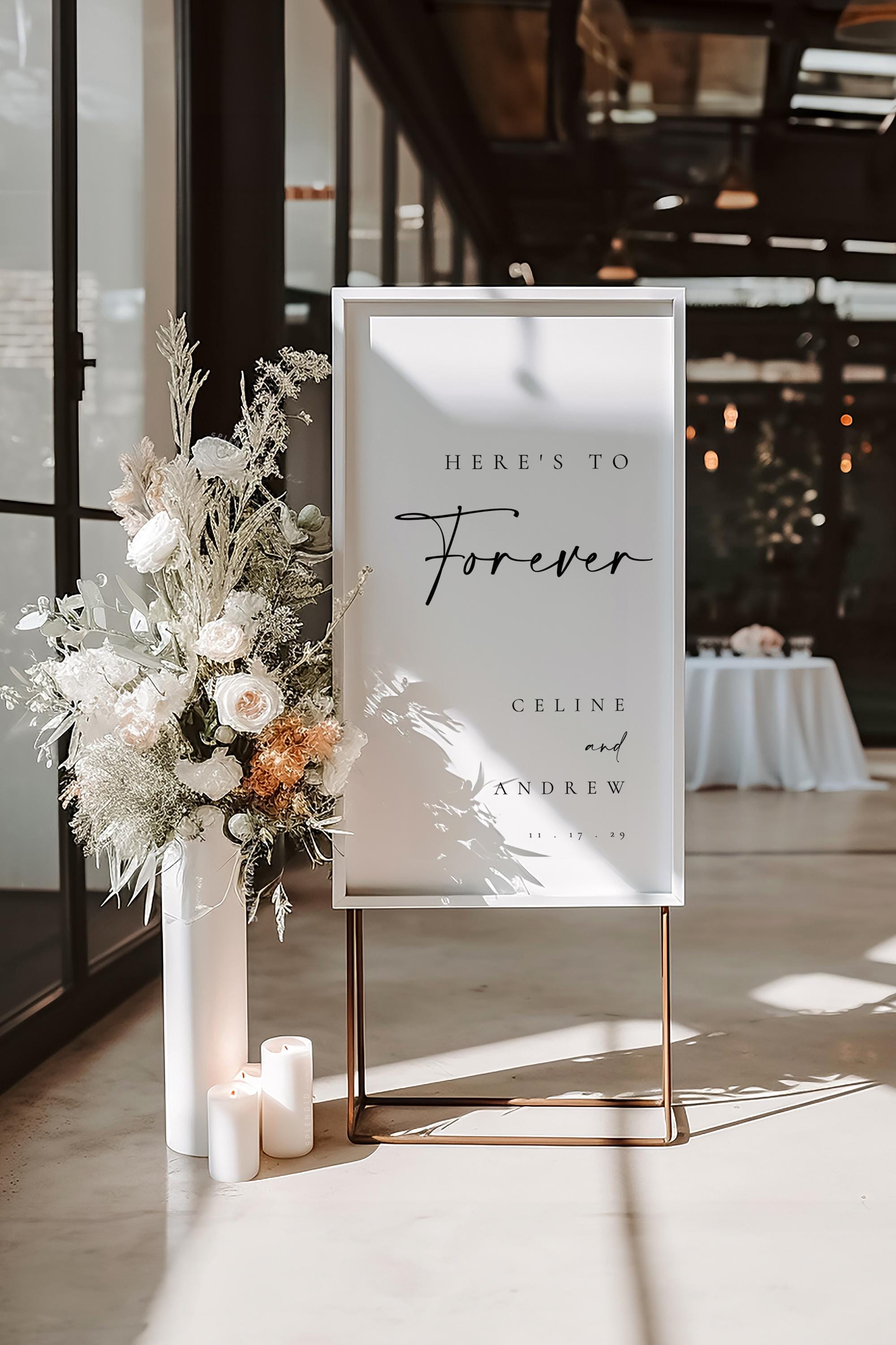 Modern Wedding Welcome Sign Template: Love Quote Custom (digital ...