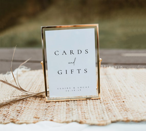 Modern Cards and Gifts Sign Template, Cards and Gifts Table Sign, Cards and  Gifts for Wedding Printable Sign in Multiple Sizes Claire (Download Now) 