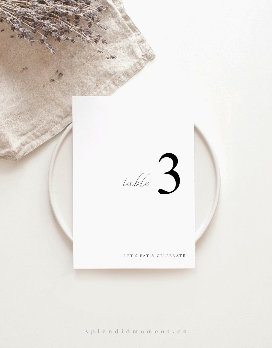 Editable Wedding Table Number Template (digital Download) - Luna - Etsy