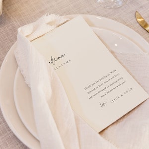 Modelo moderno de cartão de lugar para casamento, cartão de agradecimento para casamento, cartões de assento para casamento, cartões de nome para impressão, cartão de assento para convidados - Celine