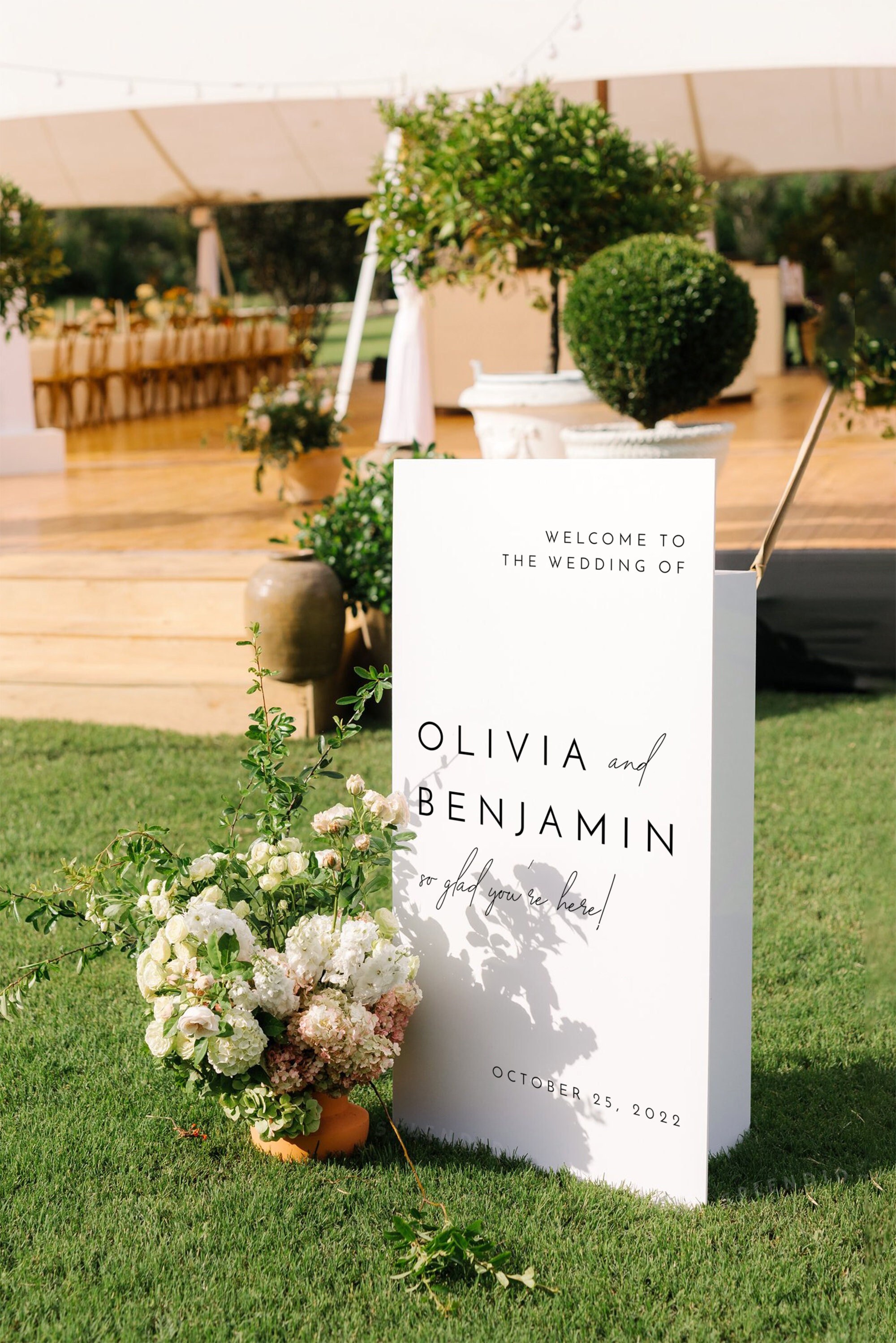 Modern Wedding Welcome Sign Template: Minimalist Large Welcome Banner ...