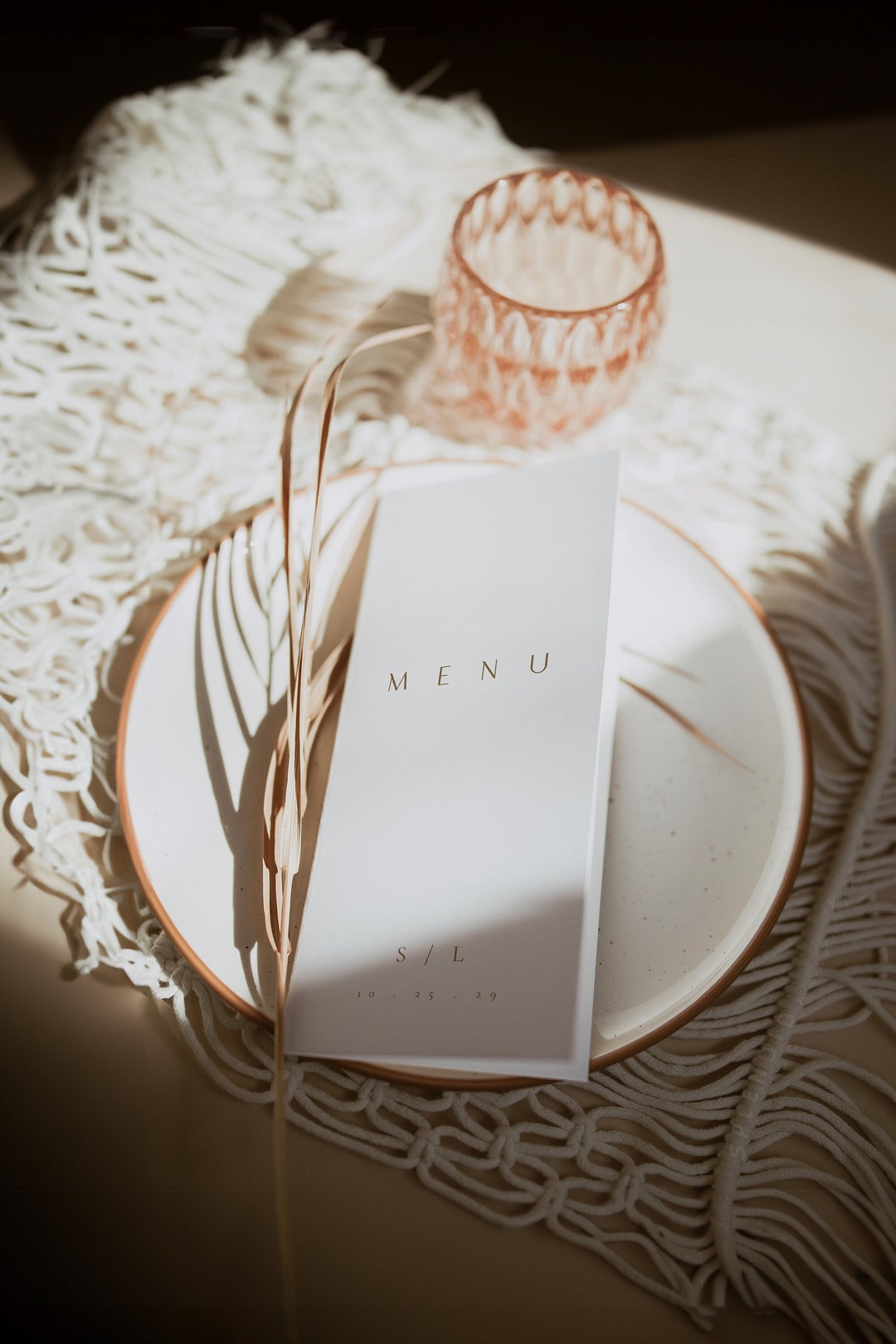 Modern Wedding Menu Folded Menu Template Personalized Menu Food and Modern Wedding Menu Folded Menu Template Personalized Menu Food and