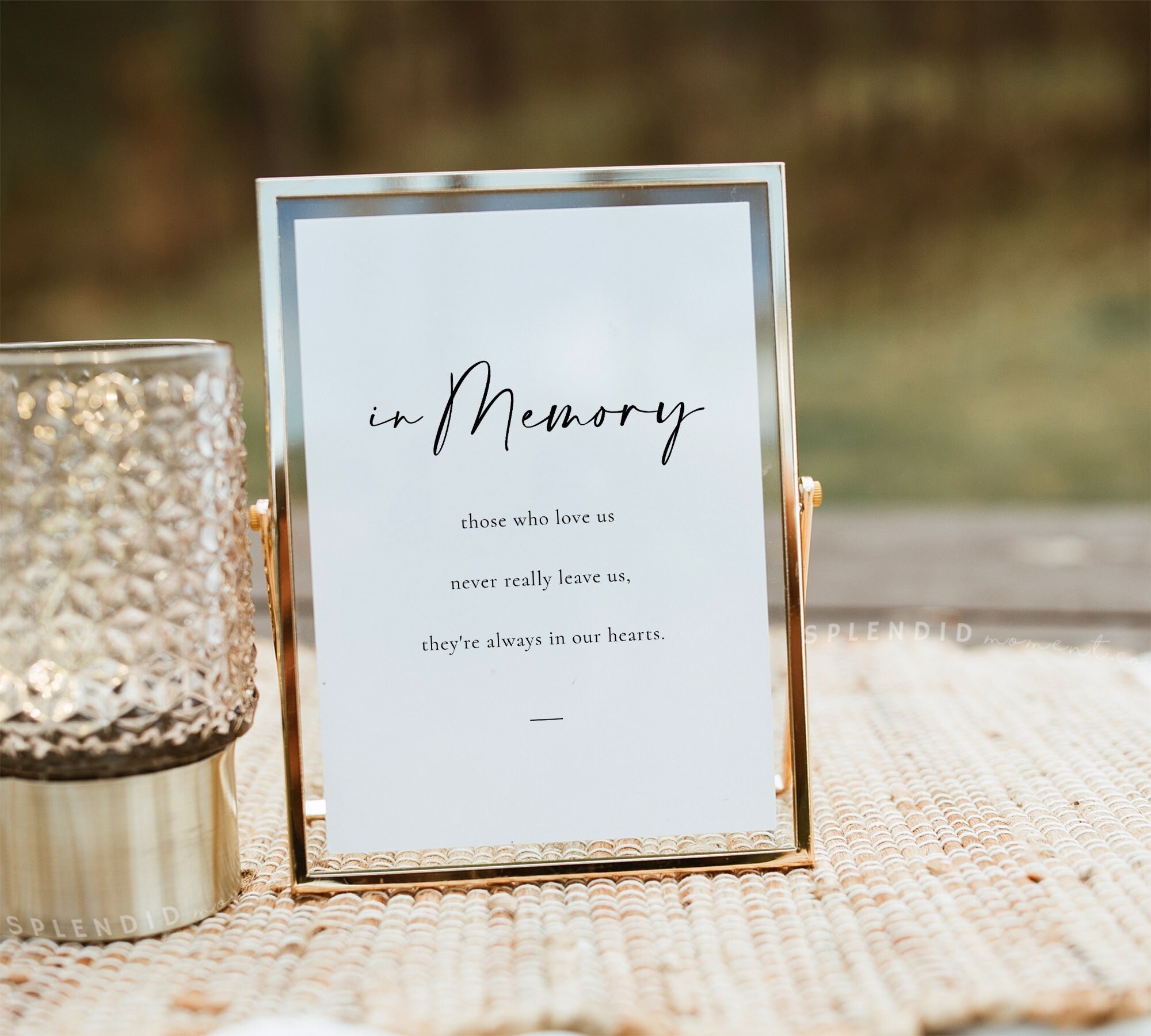 In Loving Memory Sign Template, Printable In Memory Sign for Wedding, Modern Wedding In Memory Sign in Multiple Sizes - Celine