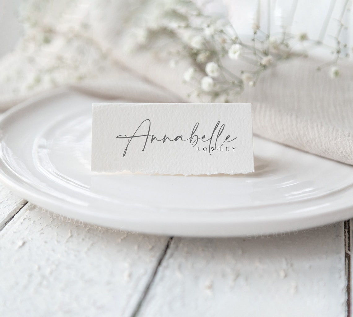 Tented Place Cards Template Elegant Wedding Name Cards Etsy