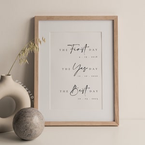 Jubiläum Datum Schild Vorlage, Valentinstag Geschenk, Jubiläum Geschenk Schild zum Ausdrucken, Our Love Story Schild, Hochzeit Datum Schild - Celine