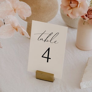 Wedding Table Numbers Template, Printable Table Numbers for Wedding, Elegant Table Numbers, Wedding Printables, Instant Download Audrey image 2