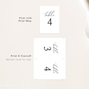 Wedding Table Numbers Template, Printable Table Numbers for Wedding, Elegant Table Numbers, Wedding Printables, Instant Download Audrey image 5
