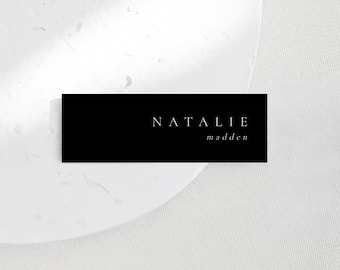 Wedding Place Cards Printed, Name Tags for Menu Pairing, Reception Table Setting - Sienna Claire