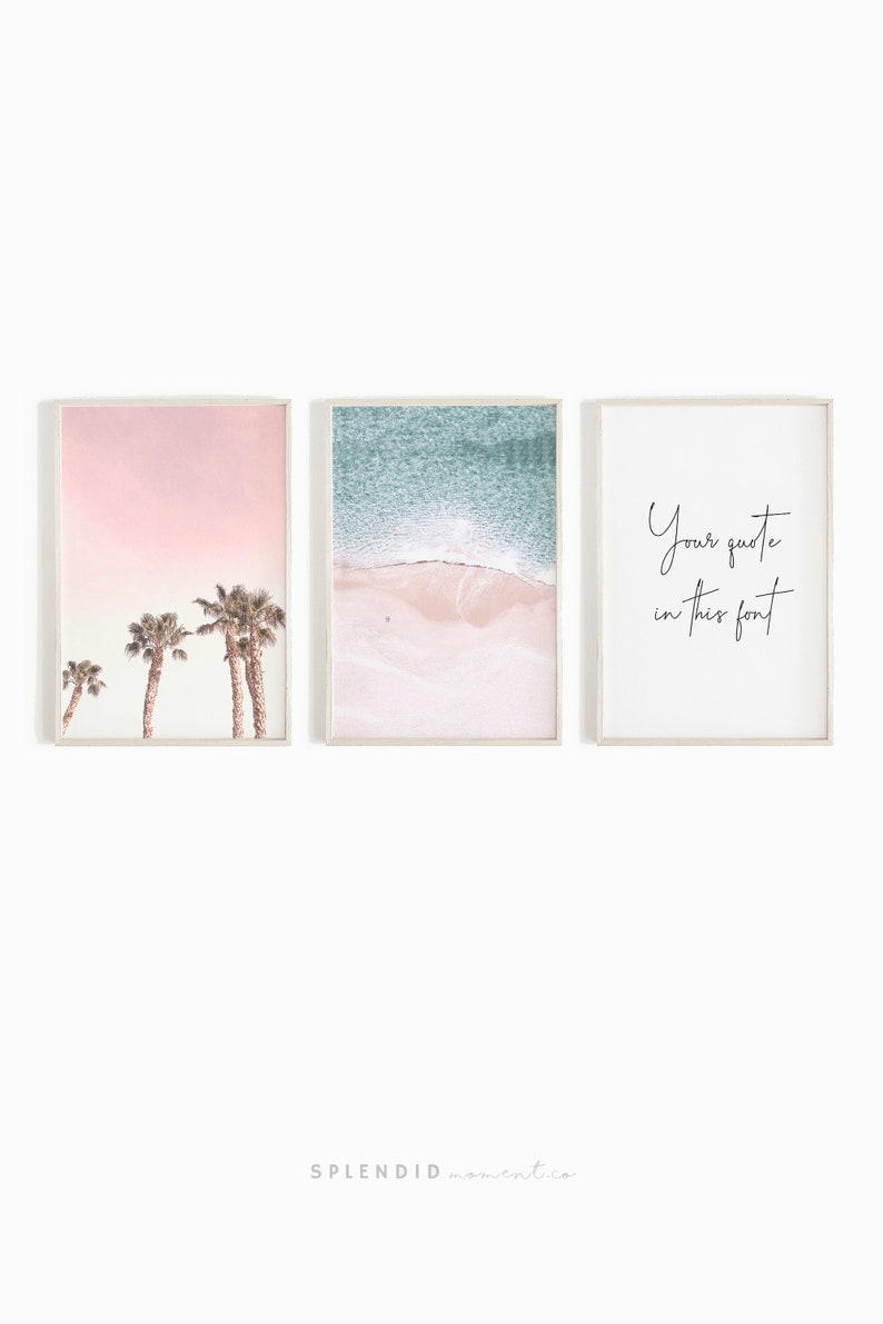 Beach Wall Art Set Pastel Wall Art Pastel Prints Printable Etsy