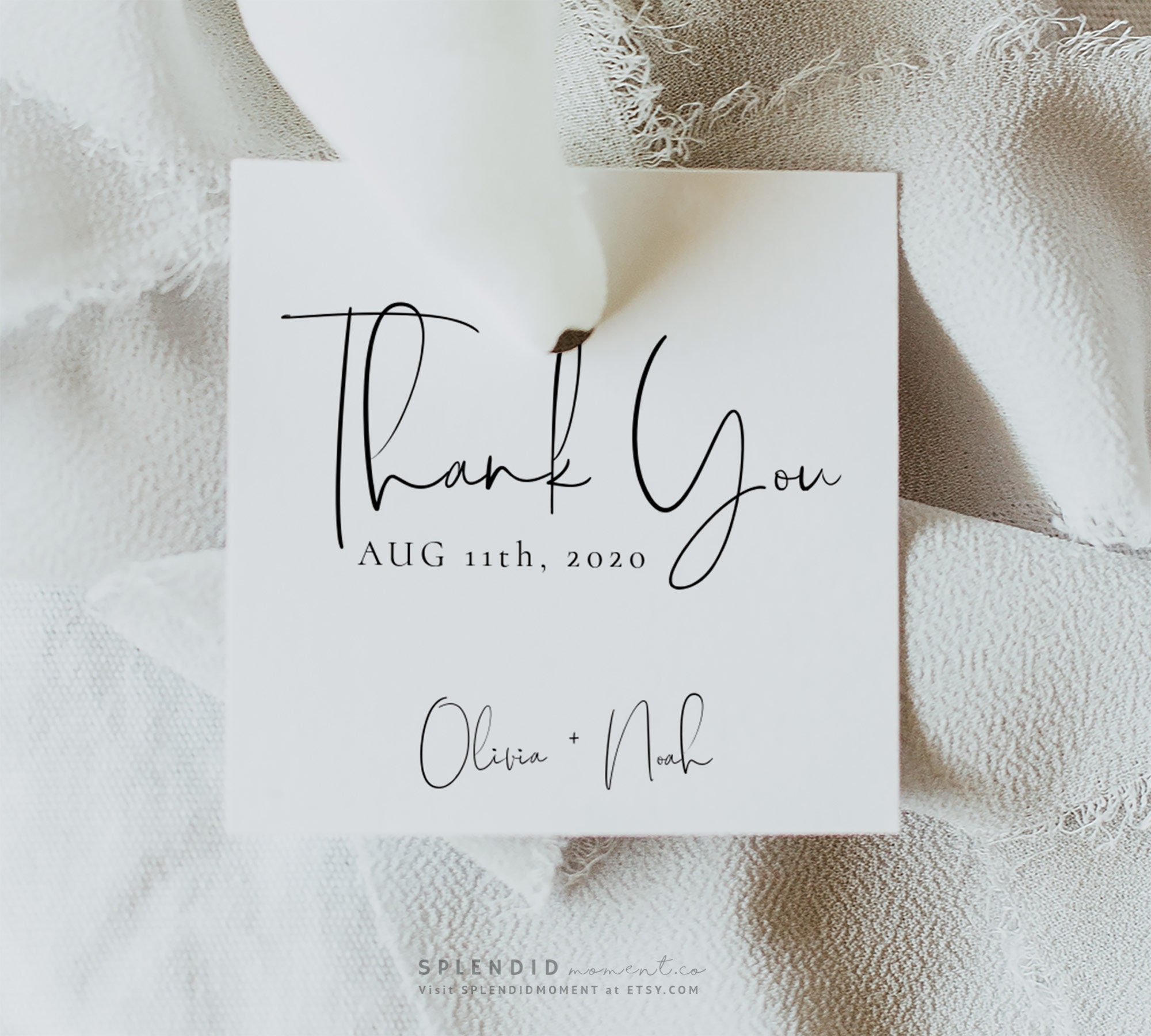 Modern Wedding Favor Tags Template Personalized Small Wedding Etsy