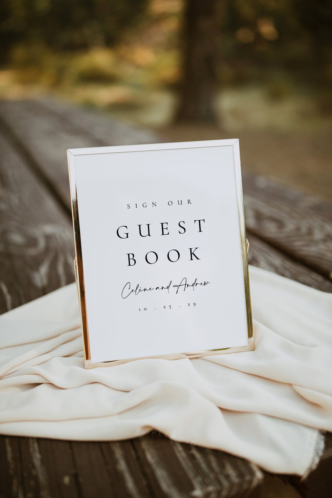 Wedding Guestbook Sign Template, Printable Guest Book Sign, Visitors ...