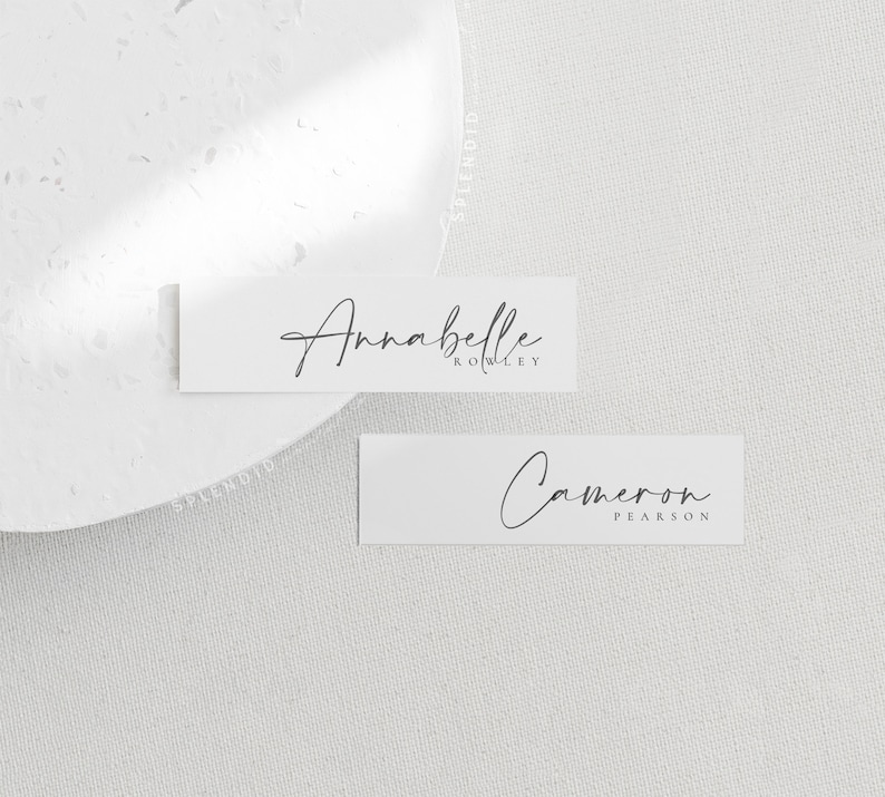 Modern Place Cards Template, Printable Wedding Place Cards, DIY Wedding Place Cards, Wedding Name Cards, Elegant Place Cards Celine image 2