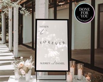 Printed Wedding Welcome Sign, Rehearsal Dinner Welcome Sign, Old Money Wedding - Sienna