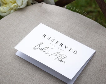 Wedding Reserved Seat Template, Occupied Seat Sign, Reserved Seating For Ceremony, Reserved Seating Signs Printable, Seating Signs - Olivia