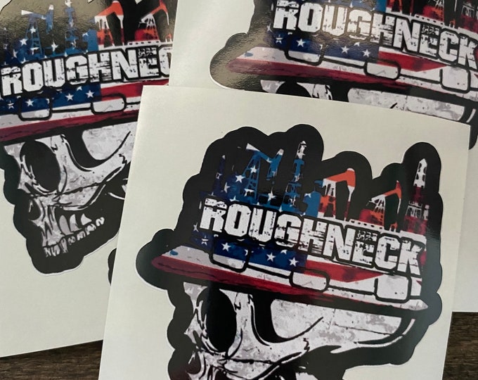 Stickers/oilfield/roughneck/Pumpjack/skull/hard hat sticker/vinyl sticker/gifts/decal