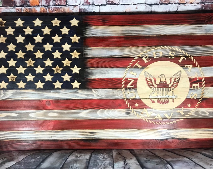 United States Navy/ Wood Flag/gifts for him/home decor/wall hanging/gifts/American Flag/Military gifts